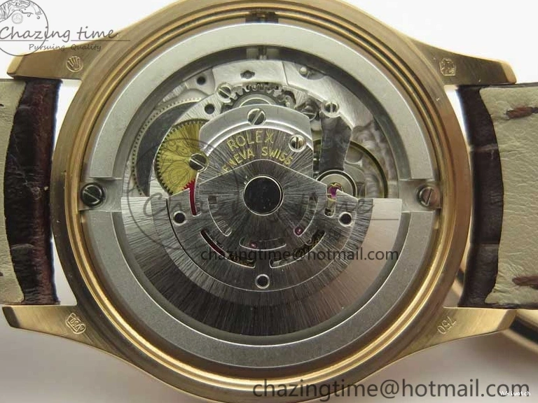 Edition Time V4 Marker 50509 Brown A3132 Cellini Dial Strap RG on MKF White Roman Leather Best 0131